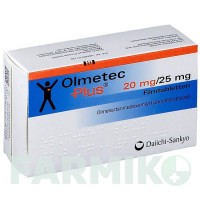 ОЛМЕТЕК (OLMETEC) 20 мг/25 мг таблетки 28 шт - Олмесартан, Гідрохлоротіазид DAIICHI SANKYO