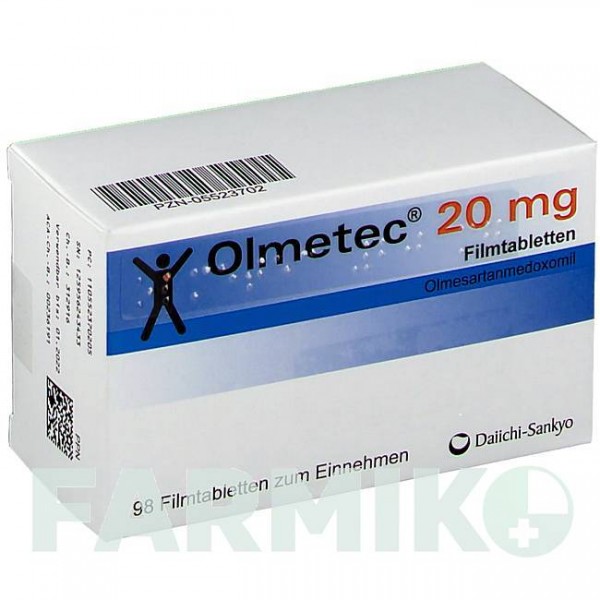 ОЛМЕТЕК (OLMETEC) 20 мг таблетки 98 шт - Олмесартан ACA MULLER-ADAG PHARMA
