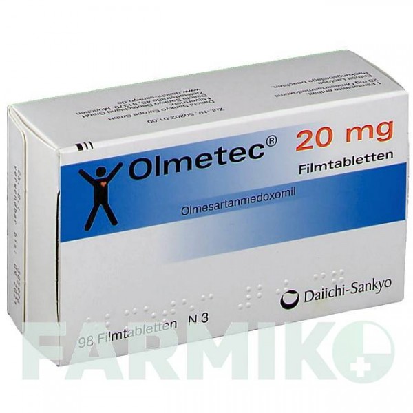ОЛМЕТЕК (OLMETEC) 20 мг таблетки 98 шт - Олмесартан DAIICHI SANKYO
