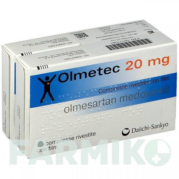 ОЛМЕТЕК (OLMETEC) 20 мг таблетки 56 шт - Олмесартан KOHLPHARMA