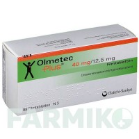 ОЛМЕТЕК (OLMETEC) 40 мг/12,5 мг таблетки 98 шт - Олмесартан, Гидрохлоротиазид DAIICHI SANKYO