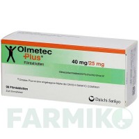 ОЛМЕТЕК (OLMETEC) 40 мг/25 мг таблетки 98 шт - Олмесартан, Гідрохлоротіазид KOHLPHARMA