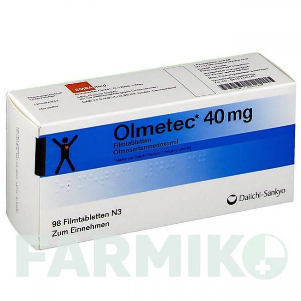 ОЛМЕТЕК (OLMETEC) 40 мг таблетки 28 шт - Олмесартан EMRA-MED