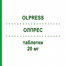 ОЛПРЕСС (OLPRESS) 20 мг таблетки 28 шт - Олмесартан MENARINI