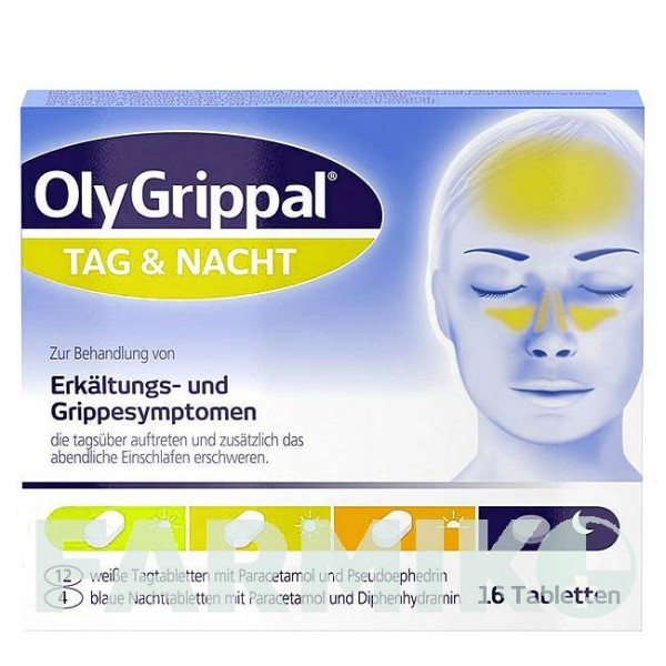 ОЛИГРИППАЛ (OLYGRIPPAL) 500 мг/60 мг таблетки 16 шт - Парацетамол, Другое JOHNSON & JOHNSON