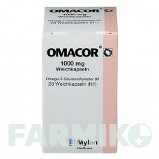 ОМАКОР (OMACOR) 1000 мг капсулы 28 шт - Омега-3 с жирными кислотами VIATRIS