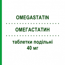 ОМЕГАСТАТИН (OMEGASTATIN) 40 мг таблетки делимые 30 шт - Аторвастатин SO.SE.PHARM