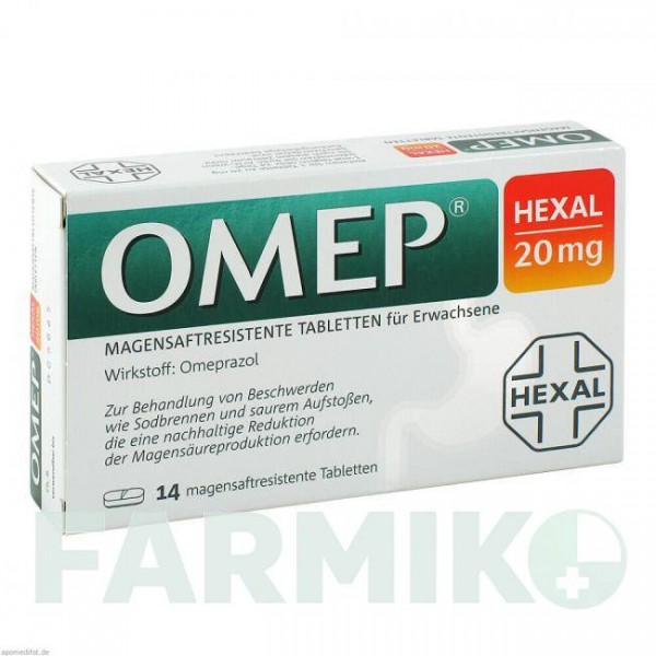 ОМЕП (OMEP) 20 мг таблетки 14 шт - Омепразол HEXAL