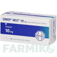 ОМЕП МУТ (OMEP MUT) 10 мг таблетки 49 шт - Омепразол HEXAL