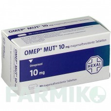 ОМЕП МУТ (OMEP MUT) 10 мг таблетки 90 шт - Омепразол HEXAL