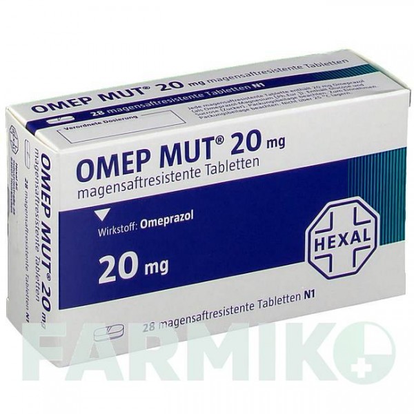ОМЕП МУТ (OMEP MUT) 20 мг таблетки 28 шт - Омепразол HEXAL