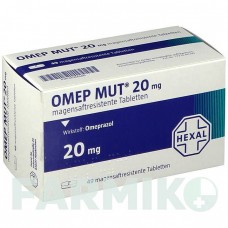 ОМЕП МУТ (OMEP MUT) 20 мг таблетки 49 шт - Омепразол HEXAL