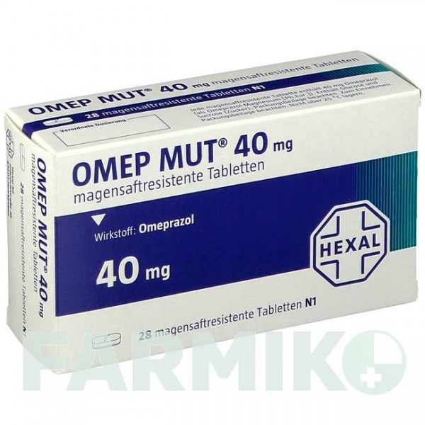 ОМЕП МУТ (OMEP MUT) 40 мг таблетки 100 шт - Омепразол HEXAL