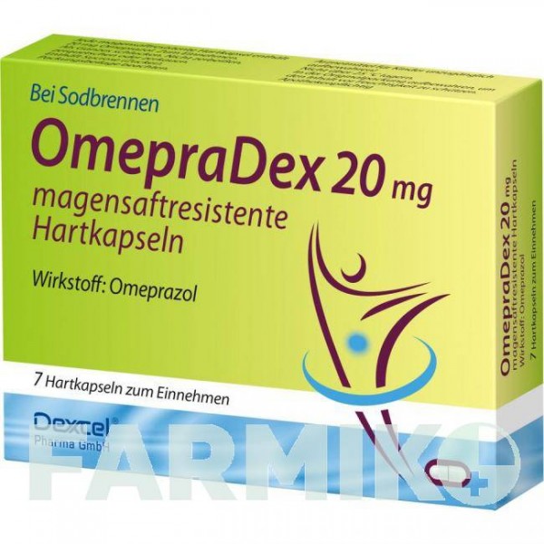 ОМЕПРАДЕКС (OMEPRADEX) 20 мг капсулы 7 шт - Омепразол DEXCEL PHARMA