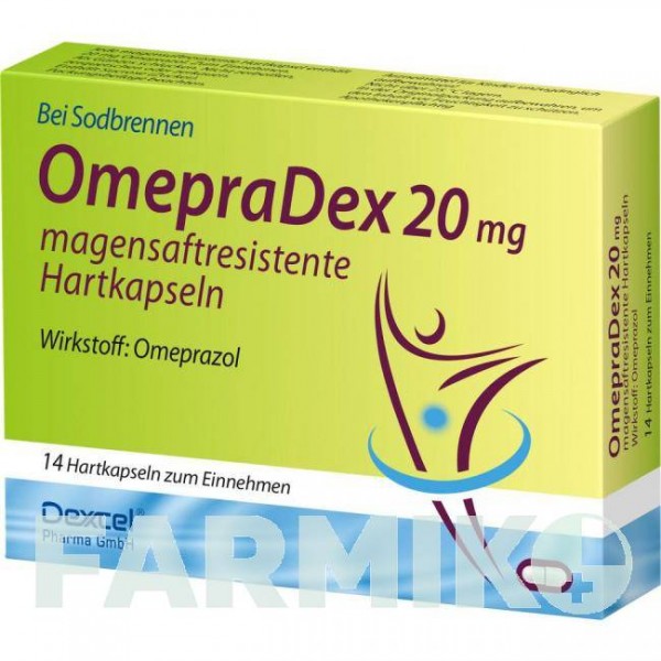 ОМЕПРАДЕКС (OMEPRADEX) 20 мг капсулы 14 шт - Омепразол DEXCEL PHARMA
