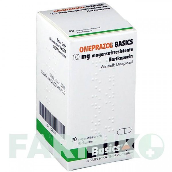 ОМЕПРАЗОЛ (OMEPRAZOL) 10 мг капсули 90 шт - Омепразол BASICS