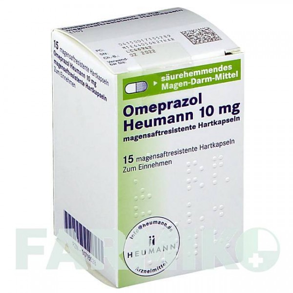 ОМЕПРАЗОЛ (OMEPRAZOL) 10 мг капсулы 15 шт - Омепразол HEUMANN PHARMA