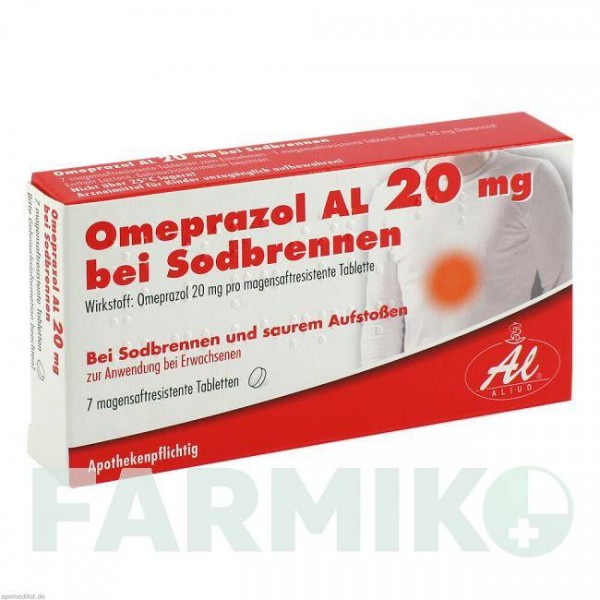 ОМЕПРАЗОЛ (OMEPRAZOL) 20 мг таблетки 7 шт - Омепразол ALIUD PHARMA
