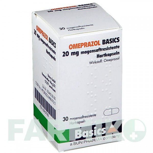 ОМЕПРАЗОЛ (OMEPRAZOL) 20 мг капсули 30 шт - Омепразол BASICS