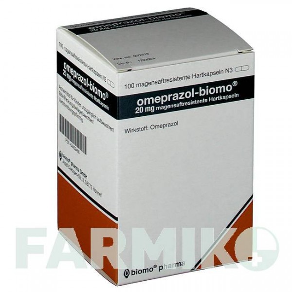ОМЕПРАЗОЛ (OMEPRAZOL) 20 мг капсулы 100 шт - Омепразол BIOMO PHARMA