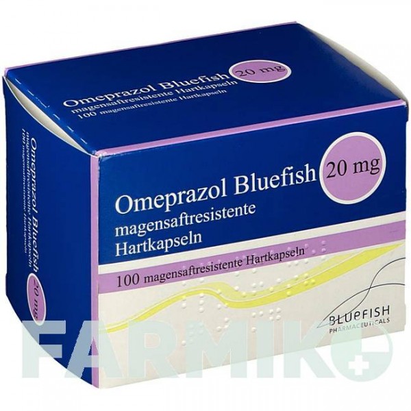 ОМЕПРАЗОЛ (OMEPRAZOL) 20 мг капсулы 100 шт - Омепразол BLUEFISH