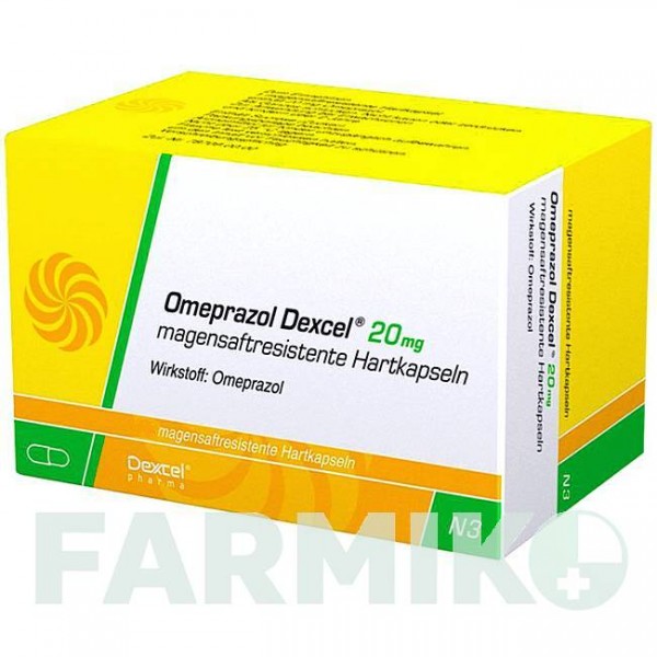ОМЕПРАЗОЛ (OMEPRAZOL) 20 мг капсулы 30 шт - Омепразол DEXCEL PHARMA