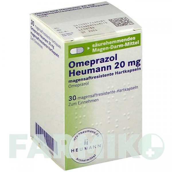 ОМЕПРАЗОЛ (OMEPRAZOL) 20 мг капсули 30 шт - Омепразол HEUMANN PHARMA
