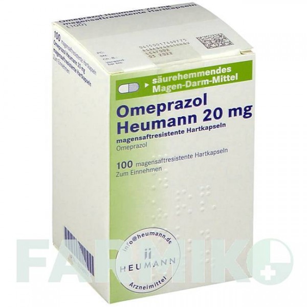 ОМЕПРАЗОЛ (OMEPRAZOL) 20 мг капсулы 100 шт - Омепразол HEUMANN PHARMA