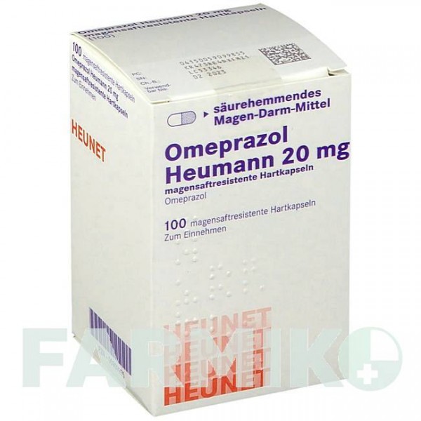 ОМЕПРАЗОЛ (OMEPRAZOL) 20 мг капсули 100 шт - Омепразол HEUNET PHARMA