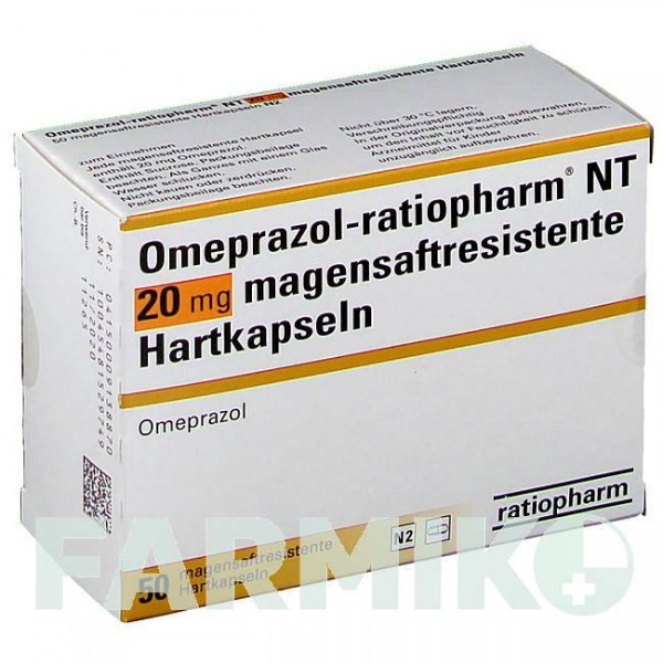 ОМЕПРАЗОЛ (OMEPRAZOL) 20 мг капсулы 50 шт - Омепразол RATIOPHARM