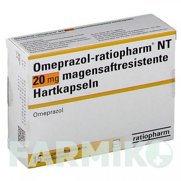 ОМЕПРАЗОЛ (OMEPRAZOL) 20 мг капсулы 15 шт - Омепразол RATIOPHARM