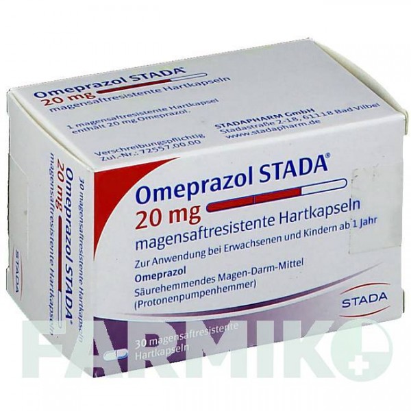 ОМЕПРАЗОЛ (OMEPRAZOL) 20 мг капсулы 30 шт - Омепразол STADAPHARM