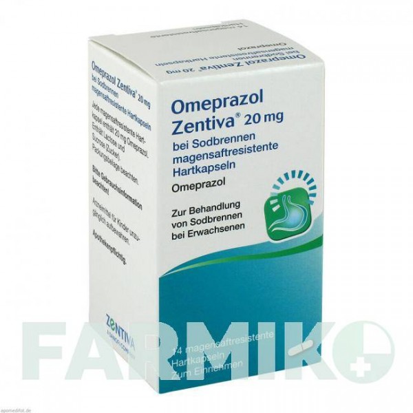 ОМЕПРАЗОЛ (OMEPRAZOL) 20 мг капсули 14 шт - Омепразол ZENTIVA