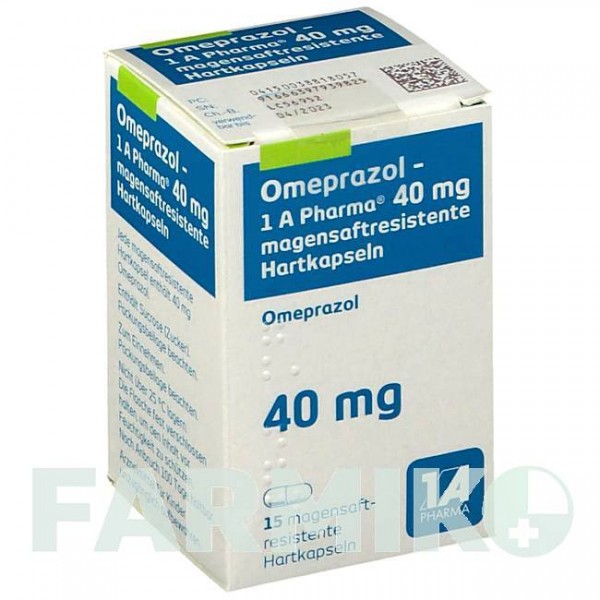 ОМЕПРАЗОЛ (OMEPRAZOL) 40 мг капсулы 15 шт - Омепразол 1 A PHARMA