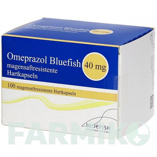 ОМЕПРАЗОЛ (OMEPRAZOL) 40 мг капсулы 100 шт - Омепразол BLUEFISH