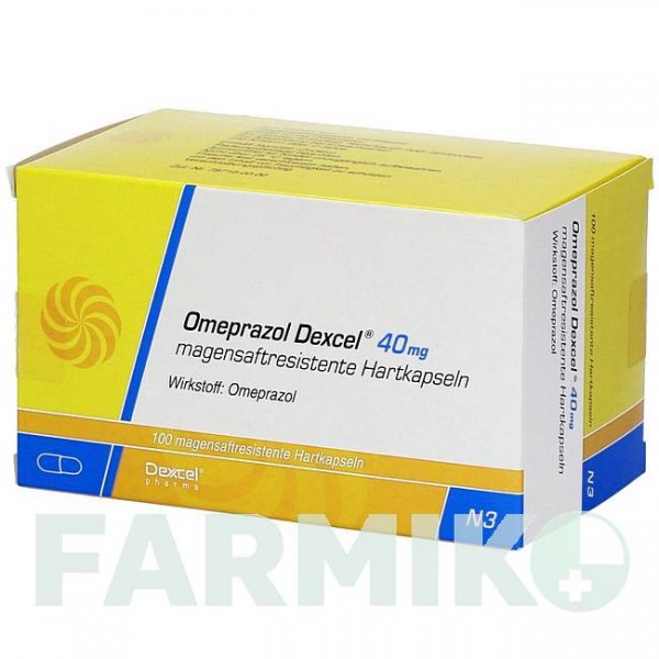 ОМЕПРАЗОЛ (OMEPRAZOL) 40 мг капсулы 100 шт - Омепразол DEXCEL PHARMA
