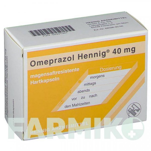 ОМЕПРАЗОЛ (OMEPRAZOL) 40 мг капсули 15 шт - Омепразол HENNIG