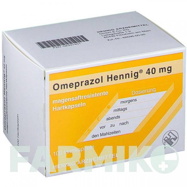 ОМЕПРАЗОЛ (OMEPRAZOL) 40 мг капсули 100 шт - Омепразол HENNIG