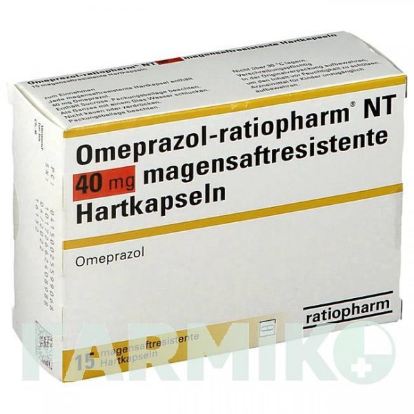 ОМЕПРАЗОЛ (OMEPRAZOL) 40 мг капсулы 15 шт - Омепразол RATIOPHARM