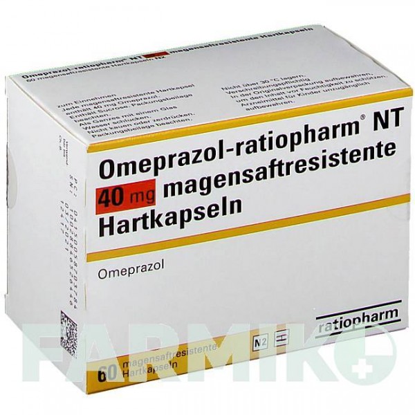 ОМЕПРАЗОЛ (OMEPRAZOL) 40 мг капсулы 60 шт - Омепразол RATIOPHARM