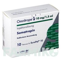 ОМНИТРОП (OMNITROPE) 10 мг/1,5 мл раствор 1 шт - Соматропин HEXAL