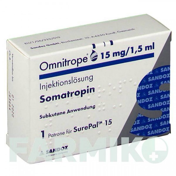 ОМНІТРОП (OMNITROPE) 15 мг/1,5 мл розчин 1 шт - Соматропін HEXAL