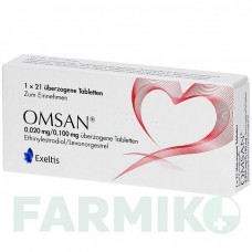 ОМСАН (OMSAN) 0,02 мг/0,1 мг таблетки 1x21 шт - Левоноргестрел, Етинілестрадіол EXELTIS