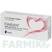 ОМСАН (OMSAN) 0,02 мг/0,1 мг таблетки 3x21 шт - Левоноргестрел, Етинілестрадіол EXELTIS