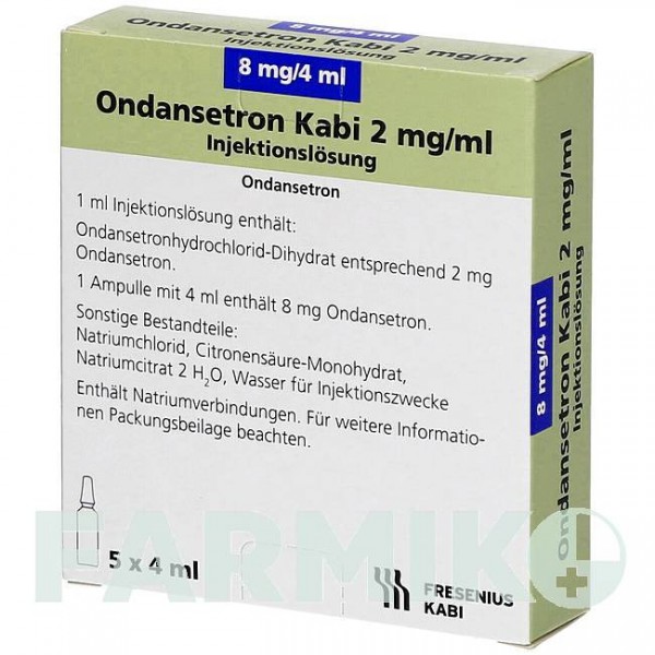ОНДАНСЕТРОН (ONDANSETRON) 2 мг/мл 8 мг розчин 5x4 мл - Ондансетрон FRESENIUS
