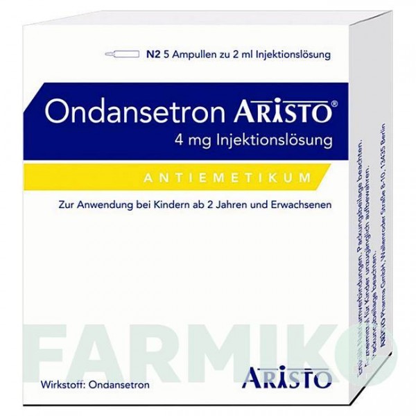 ОНДАНСЕТРОН (ONDANSETRON) 4 мг раствор 5 шт - Ондансетрон ARISTO PHARMA