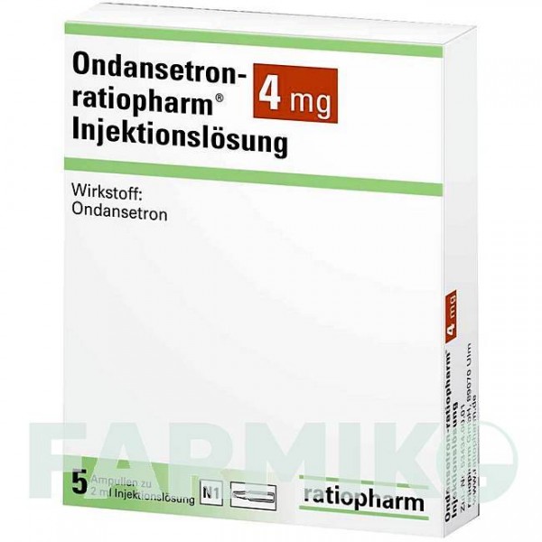 ОНДАНСЕТРОН (ONDANSETRON) 4 мг раствор 5 шт - Ондансетрон RATIOPHARM