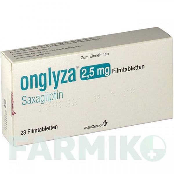ОНГЛИЗА (ONGLYZA) 2,5 мг таблетки 28 шт - Саксаглиптин ASTRAZENECA
