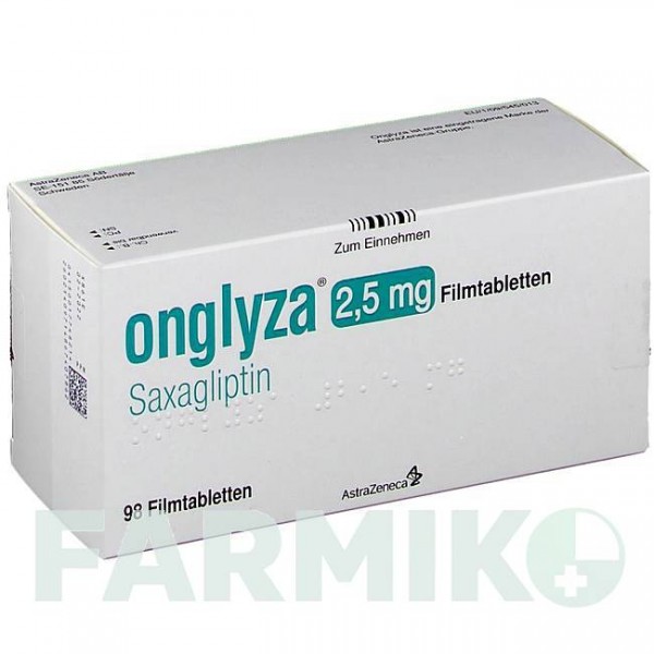 ОНГЛИЗА (ONGLYZA) 2,5 мг таблетки 98 шт - Саксаглиптин ASTRAZENECA