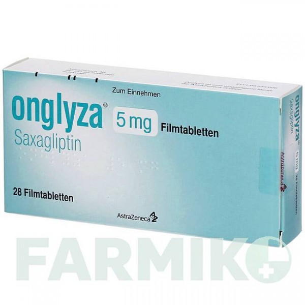 ОНГЛИЗА (ONGLYZA) 5 мг таблетки 28 шт - Саксаглиптин ASTRAZENECA